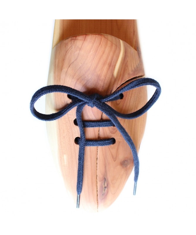 Lacci scarpe piatti in cotone blu scuro per scarpe casual, extra fine | Prestige Shoe Laces