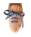 Lacci scarpe sneakers piatti, neri con teschi bianchi | Prestige Shoe Laces